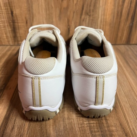 Nike Delight Womens Golf Cleats Leather Shoes White Gold 549583 100 Size 10 - Picture 6 of 8